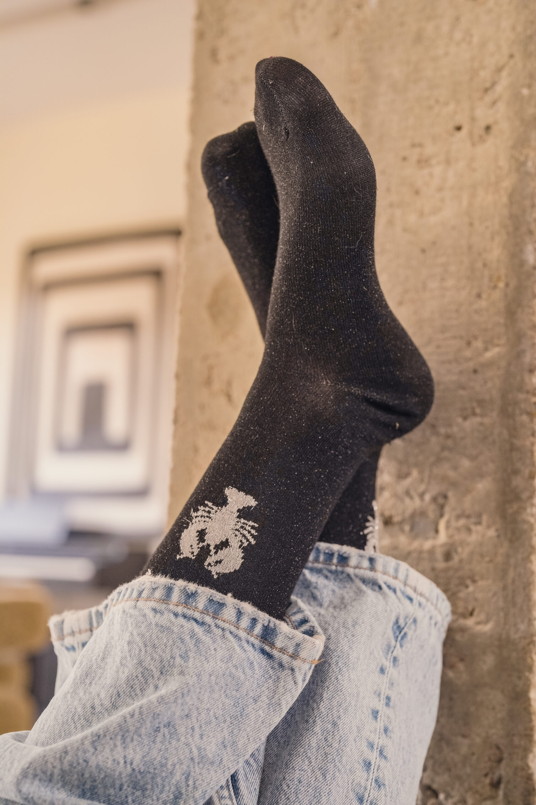 CHAUSSETTES CELIA LUREX NOIR